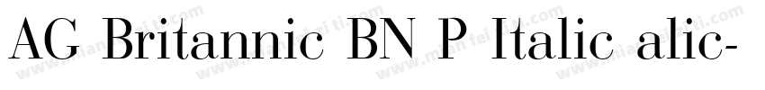 AG Britannic BN P Italic alic字体转换